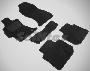 Ворсовые LUX коврики в салон Seintex для Subaru XV 2011-2017 (черные, 85652)
