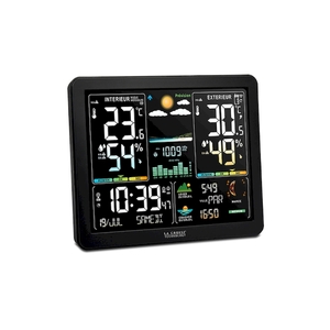Погодная станция LaCrosse WS6236-BLA, с цветным экраном, чёрная, фото 2