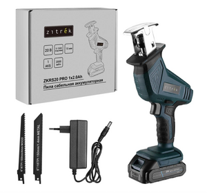 Пила сабельная аккумуляторная Zitrek ZKRS20 PRO, 20В, 1x2.0Ач, фото 1