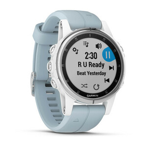 GPS-часы Garmin fenix 5S Plus белый с голубым ремешком, фото 6