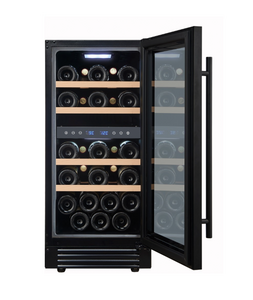 Винный шкаф CellarPrivate встраиваемый, двухзонный на 27 бутылок черный CP027-2TB, фото 9