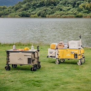 Тележка туристическая Naturehike Rubiks Cube 142/101х66х107 см, 185+90 л, горчично-желтая CNK2450JJ017-WDY18590, фото 4