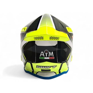 Шлем AiM RH855(Fiber Glass) SWIFT глянцевый Yellow/Red L, фото 4