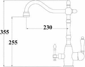 Смеситель для кухни ZORG Sanitary (ZR 312 YF-50-BR) бронза, фото 2
