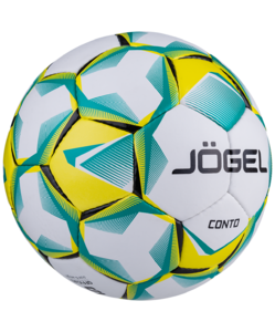 Мяч футбольный Jögel Conto №5, белый/зеленый/желтый, фото 2