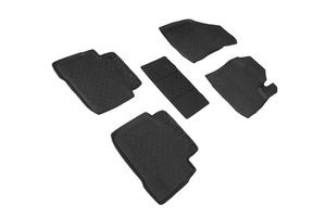 Резиновые коврики с высоким бортом Seintex для Geely Tugella 2020-н.в. (черный, 97879), фото 2