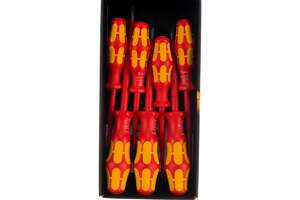 160 iSS/7 VDE Набор диэлектрических отвёрток с узким концом и уменьшенной рукояткой, 7 пр., PH 1-2, PZ/S #1-2, SL 3.5-4-5.5 WERA WE-135961, фото 4