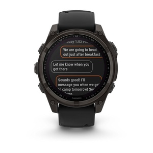 Часы Garmin Fenix 8 47mm Saph Carbon Grey DLC Titanium Black-Pebble Grey Sln (010-02906-70G), фото 10