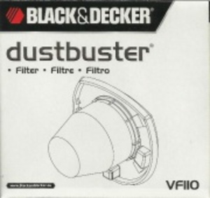 Фильтр Black & Decker VF110 для минипылесосов (DV4800N, DV4810N, DV6010N, DV7210N, DV9610AN), фото 1