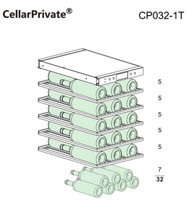 Винный шкаф CellarPrivate встраиваемый, однокамерный на 32 бутылки CP032-1T, фото 3