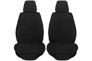 Накидка Seintex велюр Classic Romb (чёрный строчка бежевая), фото 1