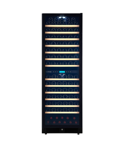 Винный шкаф CellarPrivate двухзонный на 163 бутылки черный, скрытая ручка CP165-2TBH, фото 4