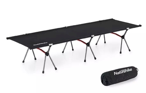 Раскладушка Naturehike XJC06 190х65х38 см, до 150 кг, черная, фото 2