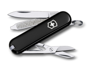 Нож-брелок Victorinox Classic, 58 мм, 7 функций, черный, фото 1