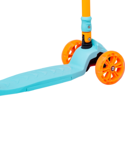 Самокат 3-колесный Ridex Bunny, 135/90 мм, голубой/оранжевый, фото 5