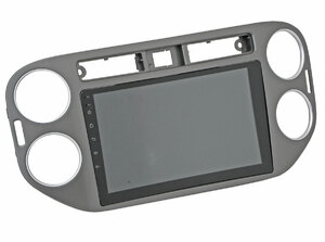 Рамка Incar для UMS VW Tiguan 2011-2016 SILVER, 9", фото 4