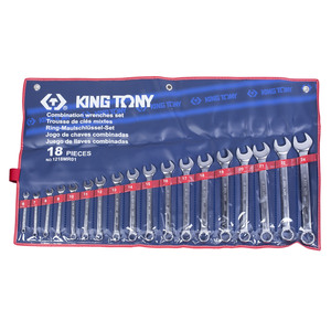 Набор комбинированных ключей, 6-24 мм, 18 предметов KING TONY 1218MR01, фото 1