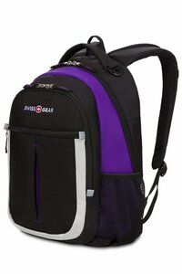 Рюкзак Swissgear, чёрный/фиолетовый/серебристый, 32х15х45 см, 22 л, фото 8