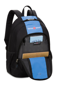 Рюкзак Swissgear, чёрный/голубой, 32х14х45 см, 20 л, фото 2