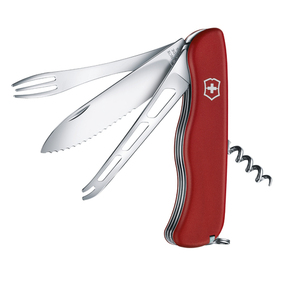 Нож Victorinox Cheese Master, 111 мм, 8 функций, с фиксатором лезвия, красный, фото 2