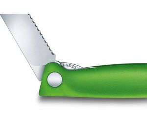 Нож Victorinox для очистки овощей, лезвие 11 см, серрейторная заточка, зеленый, фото 3