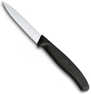 Нож Victorinox для очистки овощей, лезвие 8 см, черный, фото 1