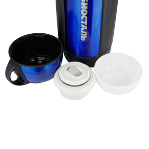 Термос универсальный (для еды и напитков) Biostal Авто (1,4 литра), синий, фото 2