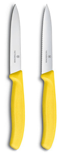 Набор Victorinox кухонный, 2 предмета, лезвие прямое и волнистое, желтый, фото 1