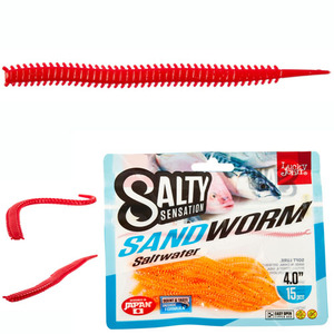 Черви съедобные искусственные LJ Salty Sensation SANDWORM 4.0in (10.16)/F40 15шт., фото 1