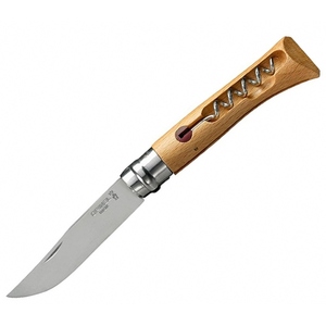 Нож Opinel №10, нержавеющая сталь, рукоять из бука, со штопором, 001410, фото 2