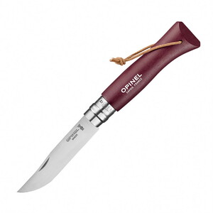 Нож Opinel №8 Trekking, нержавеющая сталь, бордовый, фото 2