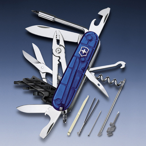 Нож Victorinox CyberTool, 91 мм, 34 функции, полупрозрачный синий, фото 1