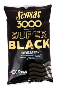 Прикормка Sensas 3000 Super BLACK Bremes 1кг, фото 1