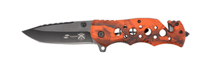 Нож Stinger, 86 мм, рукоять: алюминий, оранж. камуфляж, картонная коробка, фото 1