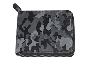 Кошелёк Zippo, серо-чёрный камуфляж, натуральная кожа, 12×2×10,5 см, фото 1