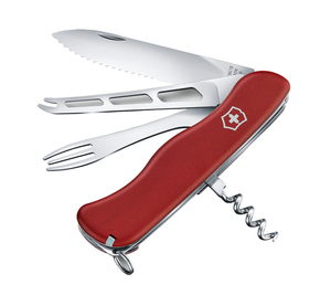 Нож Victorinox Cheese Master, 111 мм, 8 функций, с фиксатором лезвия, красный, фото 1