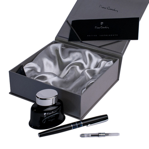 Набор подарочный Pierre Cardin Libra - Black, перьевая ручка + флакон чернил, фото 3