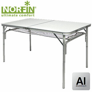 Стол складной Norfin GAULA-L NF алюминиевый 120x60, фото 1