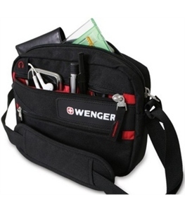 Сумка Wenger Horizontal Accessory Bag, для докум., черная/красная, 23х5х18 см, фото 4