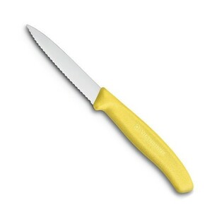 Нож Victorinox для очистки овощей, лезвие 8 см волнистое, желтый, фото 2