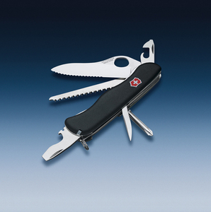 Нож Victorinox Trailmaster One Hand, 111 мм, 12 функций, с фиксатором лезвия, черный, фото 2