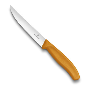 Нож Victorinox для стейков и пиццы, 12 см волнистое, оранжевый, фото 1