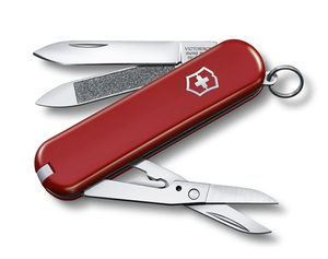 Нож-брелок Victorinox Classic Executive 81, 65 мм, 7 функций, красный