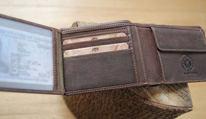 Бумажник Klondike Peter, коричневый, 12x9,5 см, фото 12