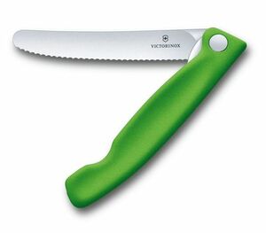 Нож Victorinox для очистки овощей, лезвие 11 см, серрейторная заточка, зеленый, фото 4