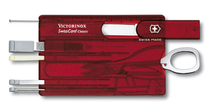 Швейцарская карточка Victorinox SwissCard, красная, фото 1