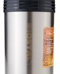 Термос универсальный (для еды и напитков) Biostal Спорт (2 литра) с ручкой, стальной, фото 4