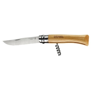 Нож Opinel №10, нержавеющая сталь, рукоять из бука, со штопором, 001410, фото 3