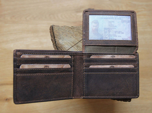 Бумажник Klondike Billy, коричневый, 11x8,5 см, фото 13