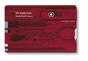 Швейцарская карточка Victorinox SwissCard, красная, фото 2
